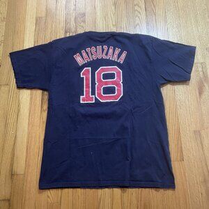 BOSTON RED SOX DAISUKE MATSUZAKA JERSEY Shirt Size 2XL MLB Baseball - BLUE